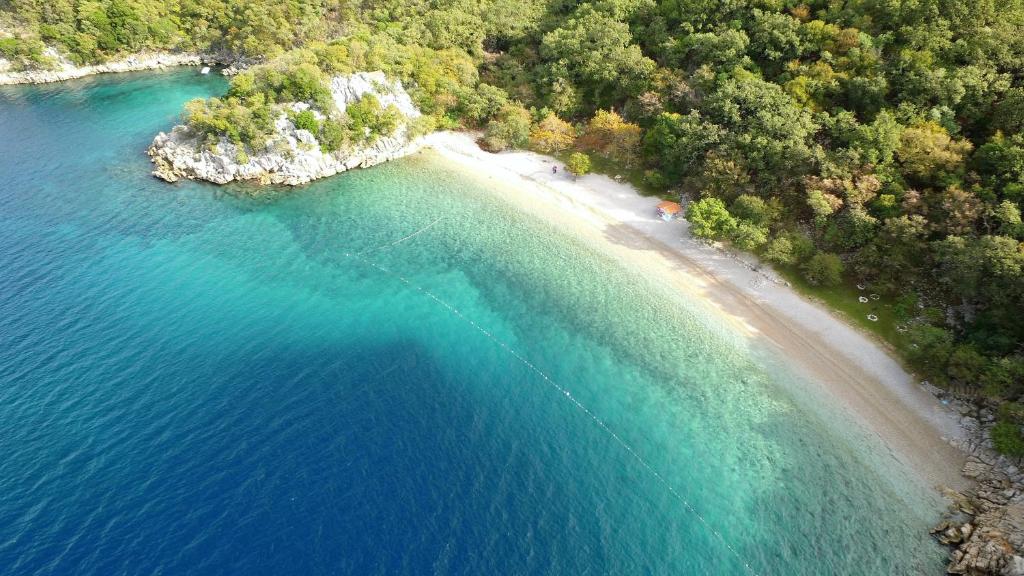 Porozina Beach aerial view